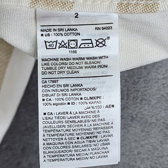 Women's Old Navy Beige & White Striped Button-Front Skirt Size 2 - Picture 5 of 9